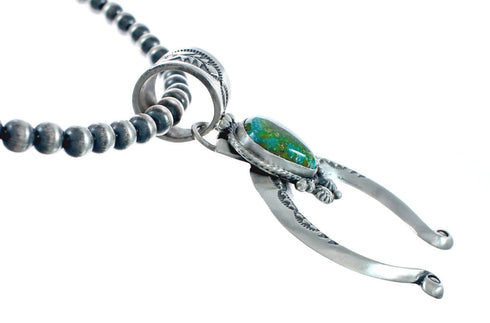 Sterling Silver Turquoise Navajo Naja Necklace SN20297